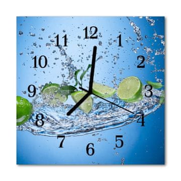 tulup.si Steklena kvadratna ura Lime 30x30 cm Črne kazalke