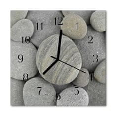 tulup.si Steklena kvadratna ura Stones 30x30 cm Črne kazalke
