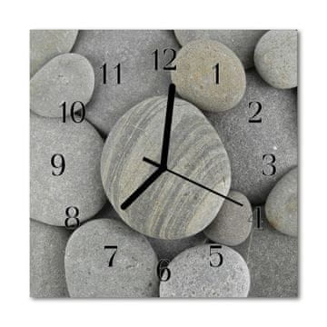 tulup.si Steklena kvadratna ura Stones 30x30 cm Črne kazalke