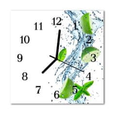 tulup.si Steklena kvadratna ura Mint 30x30 cm Črne kazalke