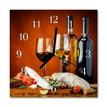 tulup.si Steklena kvadratna ura Vino 30x30 cm