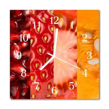 tulup.si Steklena kvadratna ura Sadje 30x30 cm