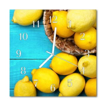tulup.si Steklena kvadratna ura Limone 30x30 cm