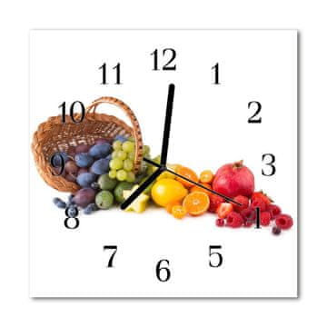 tulup.si Steklena kvadratna ura Sadje 30x30 cm Črne kazalke