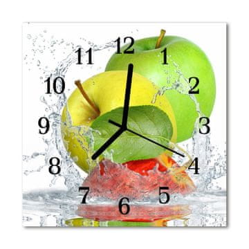 tulup.si Steklena kvadratna ura Apple 30x30 cm Črne kazalke