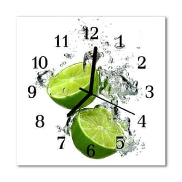 tulup.si Steklena kvadratna ura Lime 30x30 cm Črne kazalke