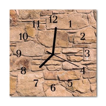 tulup.si Steklena kvadratna ura Stones 30x30 cm Črne kazalke