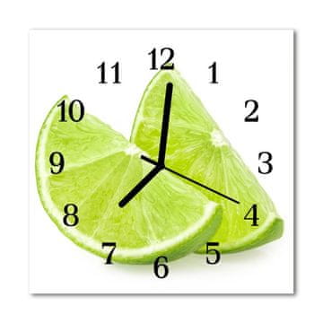 tulup.si Steklena kvadratna ura Lime 30x30 cm Črne kazalke