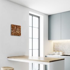 tulup.si Steklena kvadratna ura Kava 30x30 cm Črne kazalke