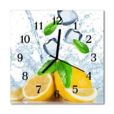 tulup.si Steklena kvadratna ura Lemon 30x30 cm Črne kazalke
