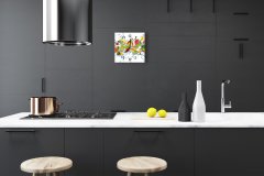 tulup.si Steklena kvadratna ura Voda 30x30 cm Črne kazalke
