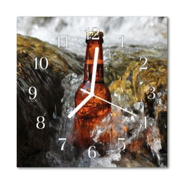 tulup.si Steklena kvadratna ura Pivo 30x30 cm
