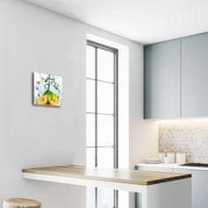 tulup.si Steklena kvadratna ura Lemon 30x30 cm Črne kazalke
