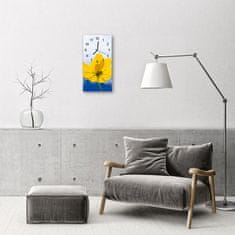 tulup.si Steklena navpična ura Cvetje barva cvetov 30x60 cm Črne kazalke