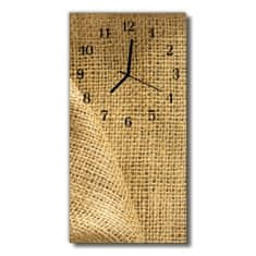 tulup.si Steklena navpična ura Bež platno 30x60 cm Črne kazalke
