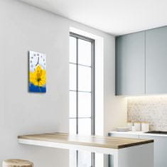 tulup.si Steklena navpična ura Cvetje barva cvetov 30x60 cm Črne kazalke