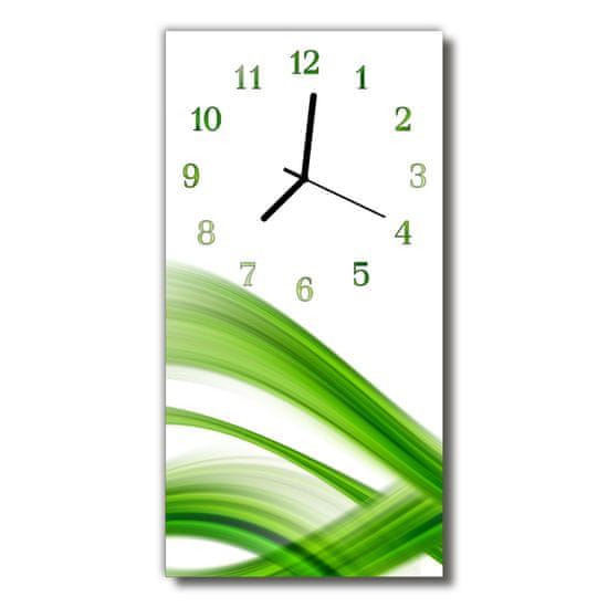 tulup.si Steklena navpična ura Abstrakcija graphics zelena 30x60 cm