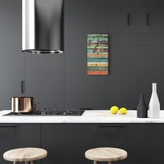 tulup.si Steklena navpična ura Barva lesa 30x60 cm Črne kazalke