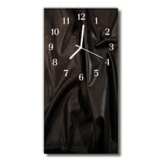 tulup.si Steklena navpična ura Črn žamet 30x60 cm Bele kazalke