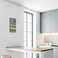 tulup.si Steklena navpična ura Barva lesa 30x60 cm Črne kazalke