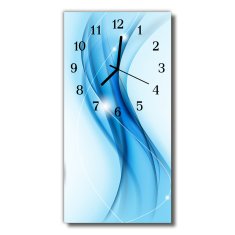 tulup.si Steklena navpična ura Art pattern modre grafika 30x60 cm Črne kazalke