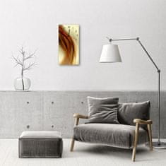 tulup.si Steklena navpična ura Grafike bež vzorec 30x60 cm Črne kazalke