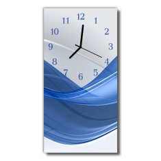 tulup.si Steklena navpična ura Art linije wave modra voda 30x60 cm