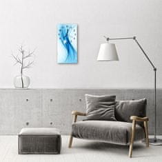 tulup.si Steklena navpična ura Art pattern modre grafika 30x60 cm Črne kazalke