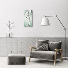 tulup.si Steklena navpična ura Art abstrakcija sive črte 30x60 cm Črne kazalke