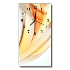 tulup.si Steklena navpična ura Art abstrakcija oranžne linije 30x60 cm Črne kazalke