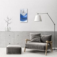 tulup.si Steklena navpična ura Art linije wave modra voda 30x60 cm