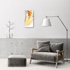tulup.si Steklena navpična ura Art abstrakcija oranžne linije 30x60 cm Črne kazalke