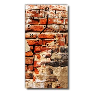 tulup.si Steklena navpična ura Orange zid 30x60 cm Črne kazalke