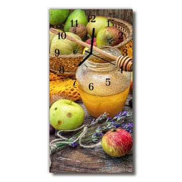 tulup.si Steklena navpična ura Barva sadja narava jesen 30x60 cm Črne kazalke