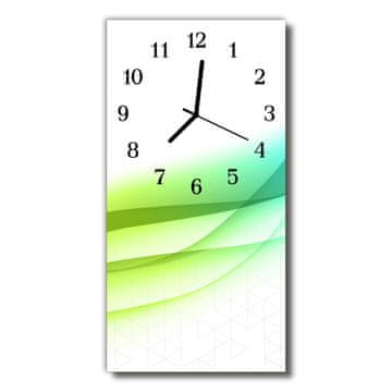 tulup.si Steklena navpična ura Grafike abstraktna barvna 30x60 cm Črne kazalke