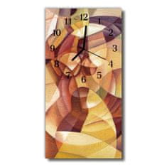 tulup.si Steklena navpična ura Art abstrakcija barvne črte 30x60 cm Črne kazalke