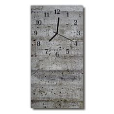 tulup.si Steklena navpična ura Betonsko siva 30x60 cm Črne kazalke