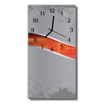 tulup.si Steklena navpična ura Vzorec barve grafike 30x60 cm Črne kazalke