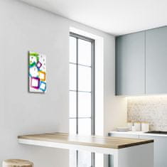 tulup.si Steklena navpična ura Art barve barvni pravokotniki 30x60 cm Črne kazalke