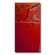 tulup.si Steklena navpična ura Barve rdeče 30x60 cm Črne kazalke