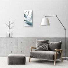 tulup.si Steklena navpična ura Art abstrakcija srebrna 30x60 cm Črne kazalke