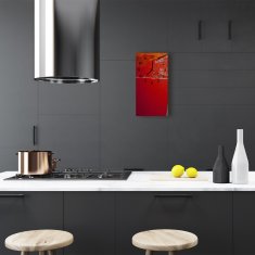 tulup.si Steklena navpična ura Barve rdeče 30x60 cm Črne kazalke