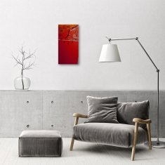 tulup.si Steklena navpična ura Barve rdeče 30x60 cm Črne kazalke