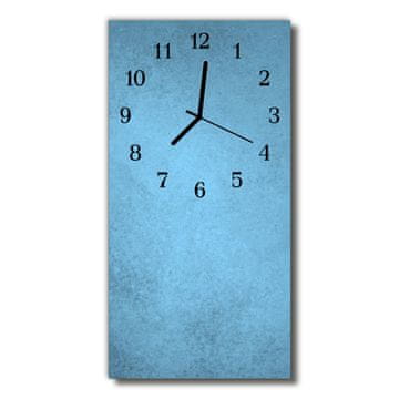 tulup.si Steklena navpična ura Art blue zamrznjena modra 30x60 cm Črne kazalke