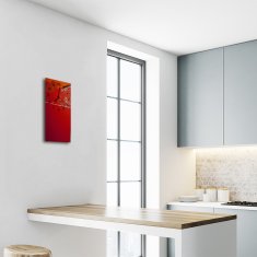 tulup.si Steklena navpična ura Barve rdeče 30x60 cm Črne kazalke