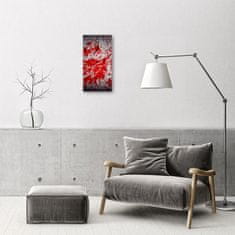 tulup.si Steklena navpična ura Designs grafike rdeča 30x60 cm Črne kazalke