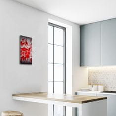 tulup.si Steklena navpična ura Designs grafike rdeča 30x60 cm Črne kazalke