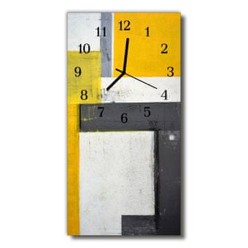 tulup.si Steklena navpična ura Art barve abstrakcija 30x60 cm Črne kazalke