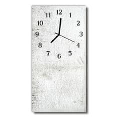 tulup.si Steklena navpična ura Bela stena 30x60 cm Črne kazalke