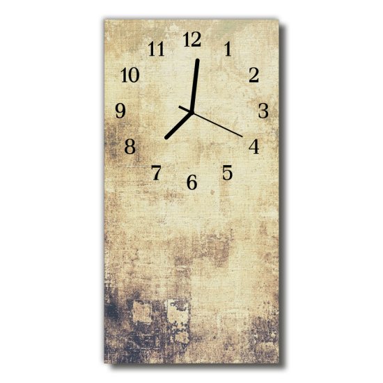 tulup.si Steklena navpična ura Bež platno 30x60 cm Črne kazalke